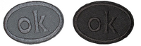 Аппликация нашивка  ОК-558-52 (Серый и черный) Цена за 10 шт